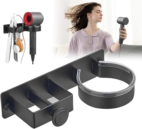 WAVATA Föhnhalter Wand Ohne Bohren, Glätteisen Halterung, Föhn Halterung für Haartrockner und Glätteisen Schwarz, Föhn Halterung Edelstahl, Haartrocknerhalter für Bad, Barbershop, Hotel WAVATA Föhnhalter Wand Ohne Bohren, Glätteisen Halterung, Föhn Halterung für Haartrockner und Glätteisen Schwarz, Föhn Halterung Edelstahl, Haartrocknerhalter für Bad, Barbershop, Hotel von WAVATA
