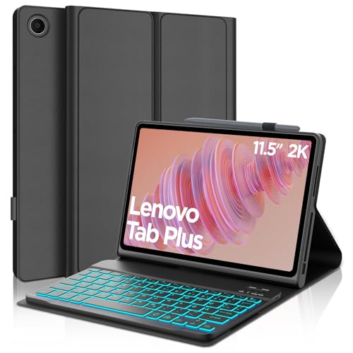 WAVATA Tastatur für Lenovo Tab Plus Tablet 11.5" 2024 mit Beleuchtete, TB351FU, Hülle mit Tastatur für Lenovo Tab Plus Magnetische Bluetooth Abnehmbare QWERTZ Layout, Schwarz WAVATA Tastatur für Lenovo Tab Plus Tablet 11.5" 2024 mit Beleuchtete, TB351FU, Hülle mit Tastatur für Lenovo Tab Plus Magnetische Bluetooth Abnehmbare QWERTZ Layout, Schwarz von WAVATA