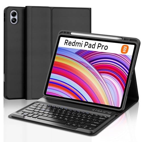 WAVATA Tastatur für Redmi Pad Pro 12.1"/Xiaomi Poco Pad 2024, Hülle mit Tastatur für Xiaomi Redmi Pad Pro Keyboard Magnetische Bluetooth Abnehmbare QWERTZ Layout, Schwarz WAVATA Tastatur für Redmi Pad Pro 12.1"/Xiaomi Poco Pad 2024, Hülle mit Tastatur für Xiaomi Redmi Pad Pro Keyboard Magnetische Bluetooth Abnehmbare QWERTZ Layout, Schwarz von WAVATA
