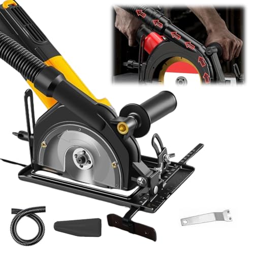 Winkelschleifer Halterung, Winkelschleifer Ständer 100-125 MM, Einstellbarer Winkel 0-45° Schnitttiefe 0~40 MM, Winkelschleifer Halter Feste, Universalhalterung für Winkelschleifer von WAVATA