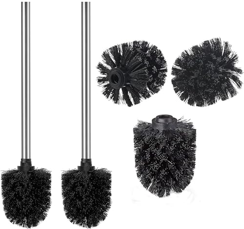 WAVEWO WC-bürste 2er-Set mit 3 Ersatzbürstenköpfe, Klobürste mit Edelstahlgriff für Badezimmer, Ersatzbürste Durchmesser 7 cm, Silber Gebürstet WAVEWO WC-bürste 2er-Set mit 3 Ersatzbürstenköpfe, Klobürste mit Edelstahlgriff für Badezimmer, Ersatzbürste Durchmesser 7 cm, Silber Gebürstet von WAVEWO