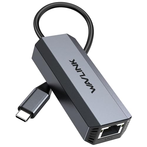 USB C zu Ethernet Adapter 5G, WAVLINK 5G Ethernet Adapter für Laptop, kompatibel mit Typ C Gerät zu Netzwerk für MacBook, XPS, iPad Pro-USB3.1 Gen 2 erforderlich von WAVLINK