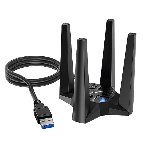 AX1800 USB WLAN Stick für PC, WAVLINK WiFi 6 USB WLAN Adapter PC, 1201Mbit/s 5GHz + 574Mbit/s 2.4G, WPA3-Verschlüsselung, eingebauter Treiber, Schwarz, NUR für Windows 10/11 AX1800 USB WLAN Stick für PC, WAVLINK WiFi 6 USB WLAN Adapter PC, 1201Mbit/s 5GHz + 574Mbit/s 2.4G, WPA3-Verschlüsselung, eingebauter Treiber, Schwarz, NUR für Windows 10/11 von WAVLINK