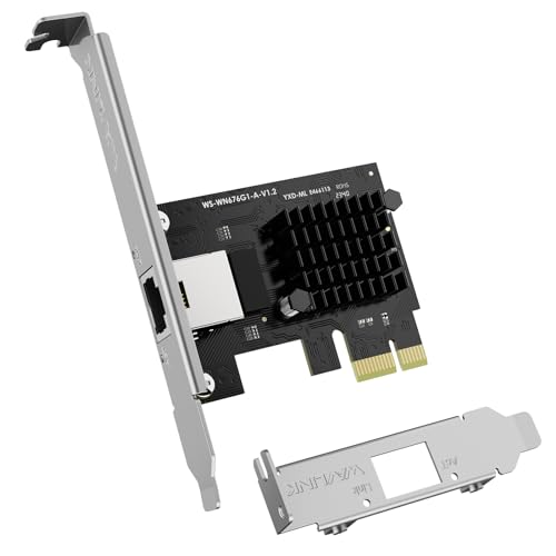 WAVLINK 2.5G Base-T PCIe Netzwerkkarte, 2500/1000/100Mbps PCI Express Ethernet Adapter mit RTL8125B, 2.5G NIC für Windows 11/10/8/8.1/7 & Linux mit Low Profile Bracket von WAVLINK