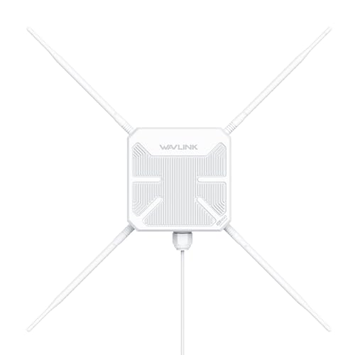 WAVLINK AC1200 Outdoor WLAN Repeater, Dual Band Outdoor Access Point (2.4G/300M + 5G/867M) mit aktivem/passivem PoE, 4 Antennen, wetterfestem IP67-Gehäuse, Gigabit WAN/LANoutdoor wireless access point von WAVLINK