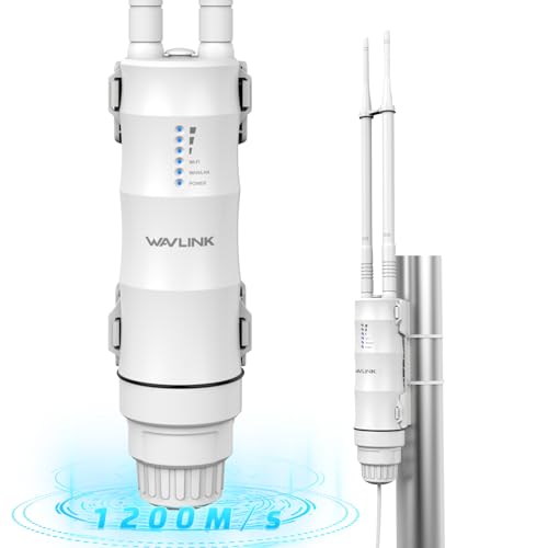 WAVLINK AC1200 WLAN-Repeater - Signalverstärker für den Außenbereich, 2,4 G + 5 G, Access Point, PoE-Unterstützung WAVLINK AC1200 WLAN-Repeater - Signalverstärker für den Außenbereich, 2,4 G + 5 G, Access Point, PoE-Unterstützung von WAVLINK
