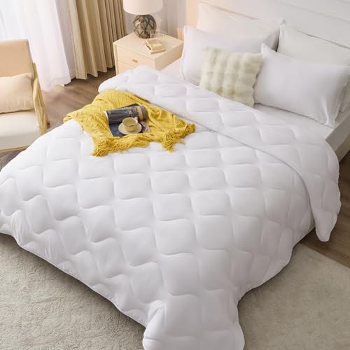 WAVVE Bettdecke 200x200 cm Ganzjahresdecke 4 Jahreszeiten, Steppdecke 270gsm Mikrofaser 200x200, Super Weiche Zudecke Schlafdecke Atmungsaktive 2m x 2m Weiß WAVVE Bettdecke 200x200 cm Ganzjahresdecke 4 Jahreszeiten, Steppdecke 270gsm Mikrofaser 200x200, Super Weiche Zudecke Schlafdecke Atmungsaktive 2m x 2m Weiß von WAVVE