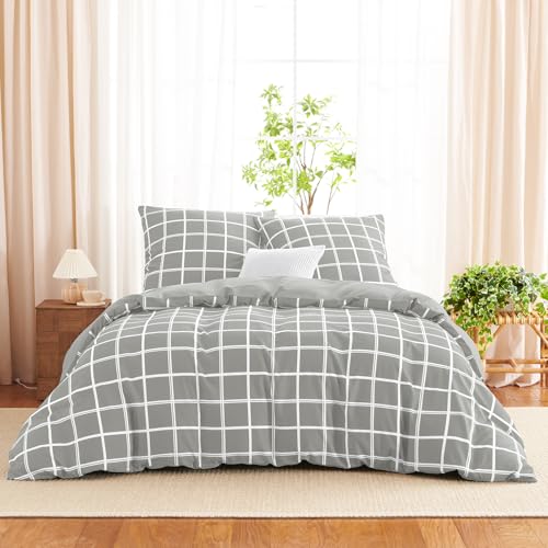 WAVVE Bettwäsche 155x220 3teilig Bettbezug - Bettwäsche-Sets 155 x 220 cm mit 2 Kissenbezüge 80x80 cm, ÖKO-TEX, Grau WAVVE Bettwäsche 155x220 3teilig Bettbezug - Bettwäsche-Sets 155 x 220 cm mit 2 Kissenbezüge 80x80 cm, ÖKO-TEX, Grau von WAVVE