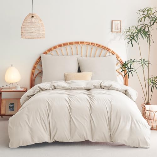 WAVVE Bettwäsche 200x200 3 teilig Beige - Bettbezug 200 x 200 Set mit Kissenbezüge 65x65 cm, Bettwäsche-Sets 2x2m aus Mikrofaser mit Reißverschluss Weich und Bügelfrei WAVVE Bettwäsche 200x200 3 teilig Beige - Bettbezug 200 x 200 Set mit Kissenbezüge 65x65 cm, Bettwäsche-Sets 2x2m aus Mikrofaser mit Reißverschluss Weich und Bügelfrei von WAVVE