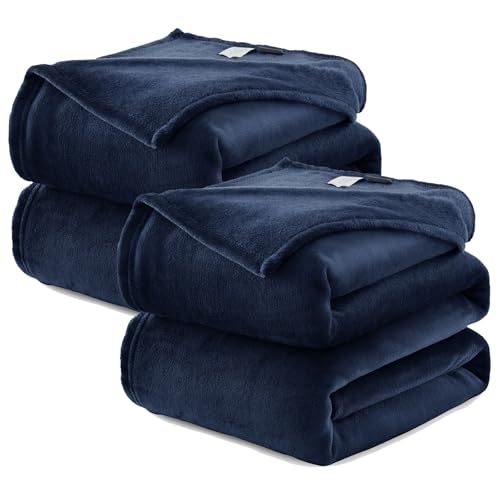 WAVVE Kuscheldecke Flauschig 2er Set Decke Fleecedecke - 2 Stücke Set Sofadecke 150x200 cm Warm Wohndecke Couchdecke, Marine Blau Decke Weich Sofaüberwurf XL WAVVE Kuscheldecke Flauschig 2er Set Decke Fleecedecke - 2 Stücke Set Sofadecke 150x200 cm Warm Wohndecke Couchdecke, Marine Blau Decke Weich Sofaüberwurf XL von WAVVE