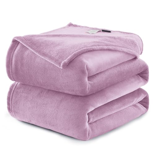 WAVVE Kuscheldecke Flauschig Decke Fleecedecke - Sofadecke Lila 220x240 cm Wohndecke Couchdecke Weich, XXL Groß Decke Sofa Leicht von WAVVE