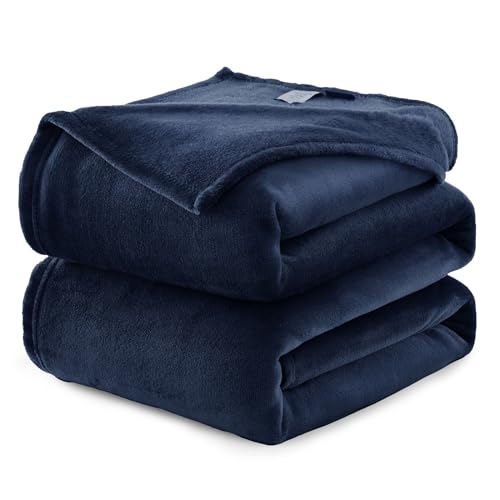 WAVVE Kuscheldecke Flauschig Decke Fleecedecke - Sofadecke 150x200 cm Warm Wohndecke Couchdecke, Blau Decke Weich Sofaüberwurf XL von WAVVE