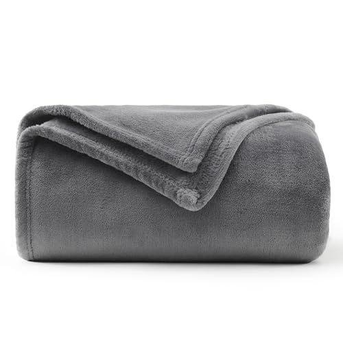WAVVE Kuscheldecke Flauschig Decke Fleecedecke - Sofadecke Klein Wohndecke Couchdecke, Decke Sofa Weich Grau, Leicht Sofaüberwurf 130x150 cm von WAVVE