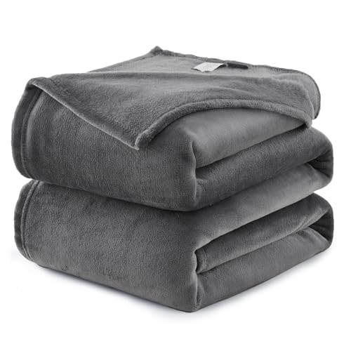 WAVVE Kuscheldecke Flauschig Decke Fleecedecke - Sofadecke 230x270 cm Wohndecke Couchdecke, Grau Decke Sofa Leicht, Groß Decke Riesig Sofaüberwurf Weich von WAVVE