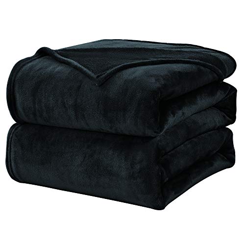 WAVVE Kuscheldecke Flauschig Decke Fleecedecke - Sofadecke Schwarz 220x240 cm Wohndecke Sommer Couchdecke Weich, XXL Groß Decke Sofa Leicht von WAVVE