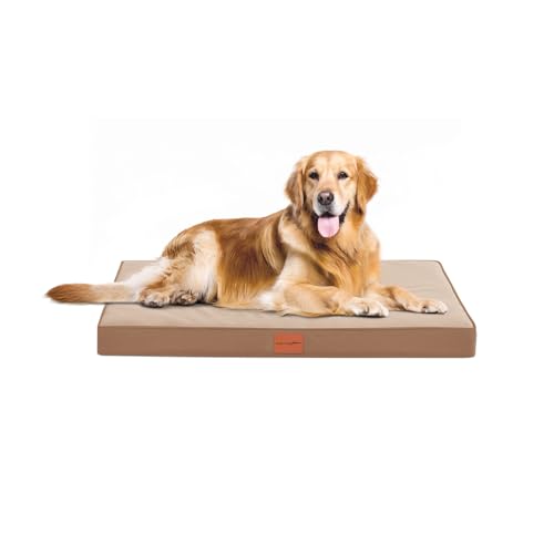 WAVVE Orthopädisches Hundebett, Hundesofa mit Eierkartonschaum für mittelgroße Hunde, 91 x 69 cm, Abnehmbare und Waschbare, rutschfeste Unterseite, Braun WAVVE Orthopädisches Hundebett, Hundesofa mit Eierkartonschaum für mittelgroße Hunde, 91 x 69 cm, Abnehmbare und Waschbare, rutschfeste Unterseite, Braun von WAVVE