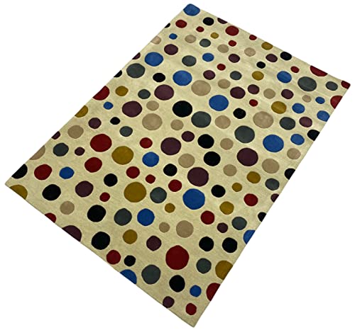 Bunt Beige Orientteppich Handgetuftete 100% Wolle Teppich Handgewebt 170 x 240 cm von WAWA TEPPICH