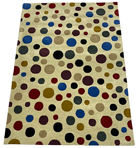 Bunt Beige Orientteppich Handgetuftete 100% Wolle Teppich Handgewebt 200 x 300 cm von WAWA TEPPICH