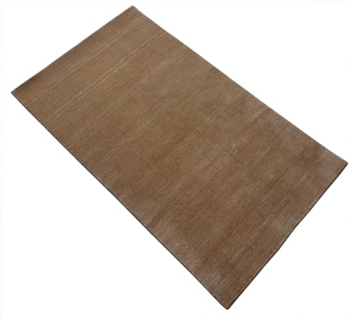 Gabbeh Teppich 90x160 cm Handgewebt 100% Wolle Peach Caramel Compatible with Orient Modern von WAWA TEPPICH