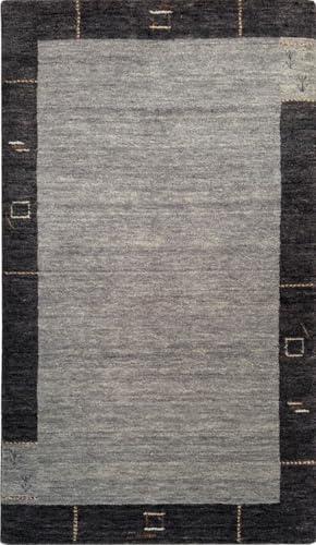 Gabbeh Teppich Grau 100% Wolle Handgewebt Orientteppich Lori 90x160 cm WR111 von WAWA TEPPICH