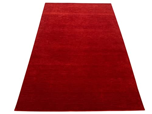 Gabbeh Teppich Rot 100% Wolle Orientteppich Handgewebt Loom Brücke G543 von WAWA TEPPICH
