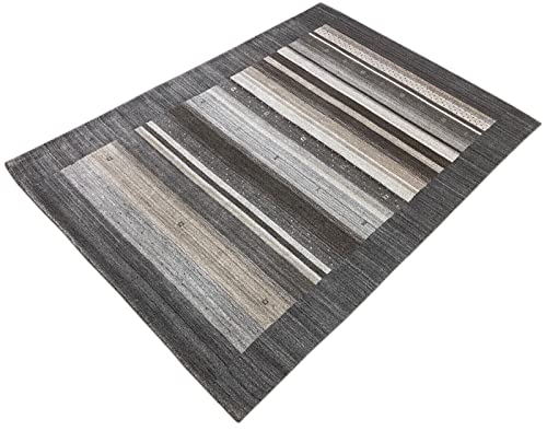 Grau Gabbeh Teppich Wolle Viskose Fine Orientteppich Handgewebt Loom Brücke von WAWA TEPPICH
