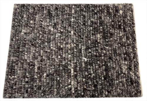 Handgeknüpfter 100% Wollteppich 60x75 cm Modern Multigrau Designteppich BCI79 von WAWA TEPPICH