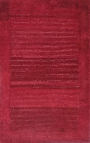 Handgetufteter Wolle Teppich 120x180 Maroon Modern Wohnzimmer SH264 von WAWA TEPPICH
