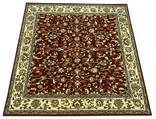Herati Rot Orient Teppich Handgetufteter 100% Wolle Handgefertigter Braun Beige 200x200 cm Herati Rot Orient Teppich Handgetufteter 100% Wolle Handgefertigter Braun Beige 200x200 cm von WAWA TEPPICH