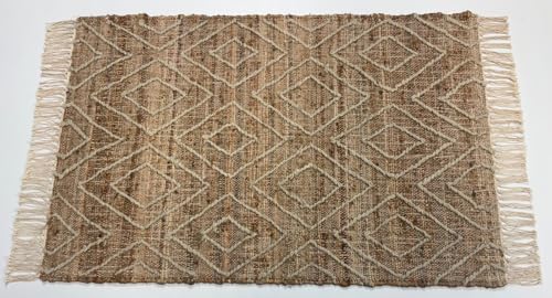 Jute Teppich 60x90 cm – Natur & Ethno Stil mit handgewebtem Muster D530 Jute Teppich 60x90 cm – Natur & Ethno Stil mit handgewebtem Muster D530 von WAWA TEPPICH
