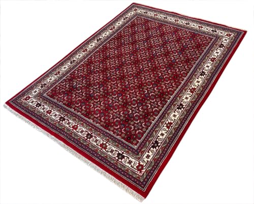 Orientteppich 250x350 Rot Handgeknüpft Herati Design 100 % Schurwolle Teppich von WAWA TEPPICH