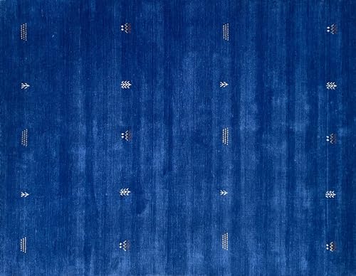 Orientteppich Blau Gabbeh Teppich 100% Wolle Loom Handgefertigt 140 x 200 cm von WAWA TEPPICH