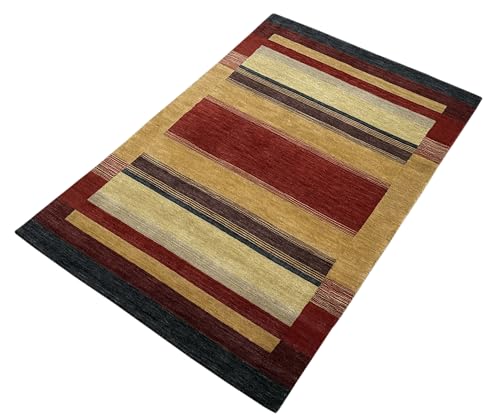 Orientteppich Bunt Gabbeh Teppich 100% Wolle Loom Handgefertigt 120 x 180 cm BR10 von WAWA TEPPICH