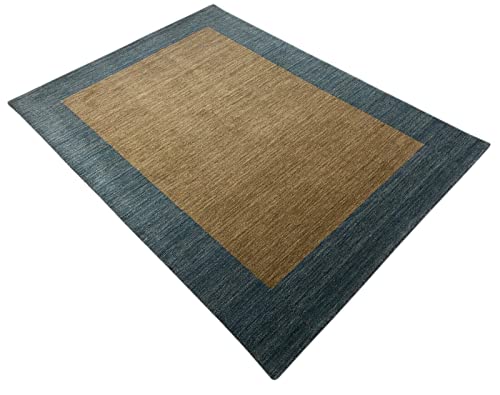 Orientteppich Gabbeh Loom Beige Hell Blau Teppich 100% Wolle 170X238 cm von WAWA TEPPICH