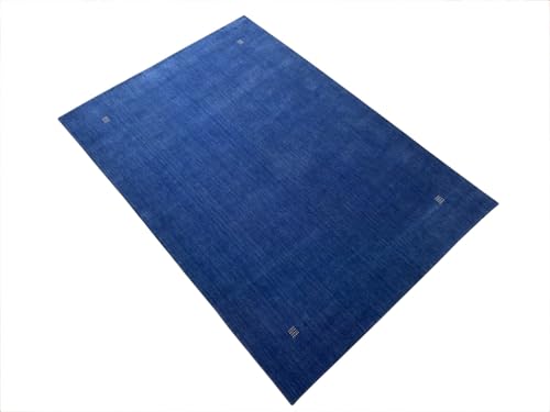 Orientteppich Gabbeh Teppich 100% 170x240 cm Handgewebt 100% Wolle Blau Modern von WAWA TEPPICH
