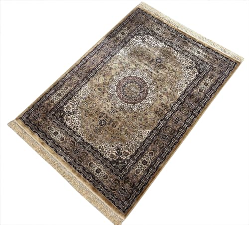 Orientteppich Kaschmir Design Teppich Beige Compatible with Bordeaux Gold 150x210 cm M38G Orientteppich Kaschmir Design Teppich Beige Compatible with Bordeaux Gold 150x210 cm M38G von WAWA TEPPICH