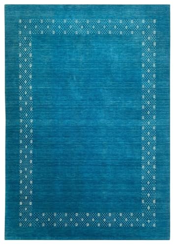Turquoise Teppich 100% Wolle 170x240 cm Handgewebt Gabbeh Orientteppich ac05 von WAWA TEPPICH