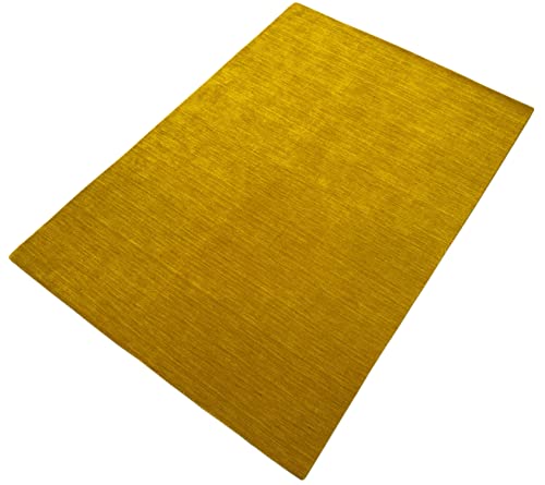 Uni Gold Gabbeh Teppich 100% Wolle Loom Handgefertigt 250x300 cm von WAWA TEPPICH