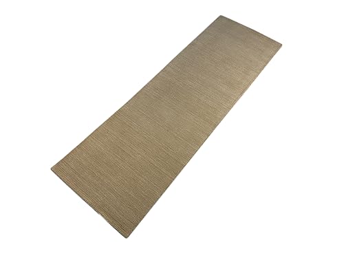 WAWA TEPPICH Handgefertigter orientalischer Gabbeh Teppich aus 100% Wolle Loom Handgewebte 80 x 250 cm Beige von WAWA TEPPICH