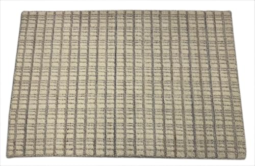 WAWA TEPPICH Handgewebter Wollteppich 60x90cm Beige Grau Modern Skandinavisch Design D819 WAWA TEPPICH Handgewebter Wollteppich 60x90cm Beige Grau Modern Skandinavisch Design D819 von WAWA TEPPICH