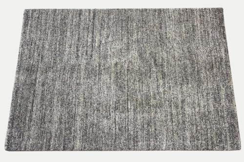 WAWA TEPPICH Wollteppich 140x200cm Handgeknüpft 100% Wolle Grau Modern ST59 von WAWA TEPPICH