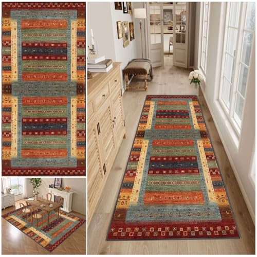Modern Teppichläufer - Teppich Läufer Flur - Teppich Wohnzimmer - Innen Außen Fußmatte - Eingangsteppich - 40 x 250 cm Waschbare Teppiche - Für Vorzimmer Eingangsbereich Schlafzimmer Küche Korridor von WAWFONG