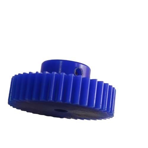 1 Stück 1M 20 Zähne Zylinderrad mit Stufe 22 mm Durchmesser Blau Nylon Spur 1 Modul 20T Gerades Ritzel M4 Schraube Lenkungshardware(10mm bore) von WAWPU
