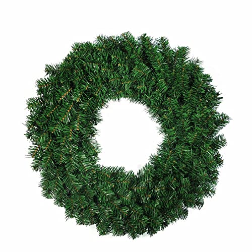 12-24" Weihnachtskranz, Künstlicher Kranz mit Kanadischer Kiefer, Weihnachtsdeko-Kranz for Haustür, Wandfenster, Grün(16 inches) von WAWPU