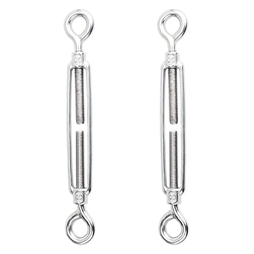 2 Stück M14-M18 Spannschloss aus Edelstahl, Auge for Drahtseilspanner for Zeltinstallation und Befestigungskabel(M16) von WAWPU