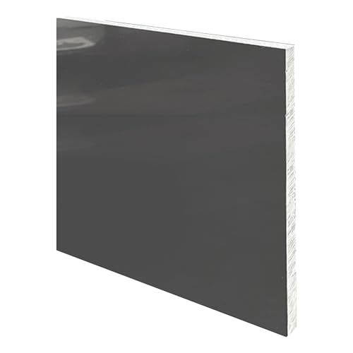 2 Stück PVC-Platten, starre Platte, massive Kunststoffplatte, Polyvinylchlorid, grau, for Kleiderschrankzubehör, Dicke 1 cm(200mm x 300mm) von WAWPU