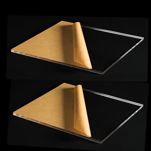 2 Stück transparente Acrylplatten, Dicke 1 mm, Schilder for Bastelprojekte, Schaukästen, zuschneiden mit Graveur, Motorsäge oder Handwerkzeugen(150mm*200mm) von WAWPU