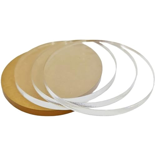 3 Stück klare Acrylplatten, 1,5 mm dicke runde Rohlinge, Scheibenplatte for Bilderrahmenmalerei, DIY-Bastelarbeiten, 120–200 mm(180mm) von WAWPU