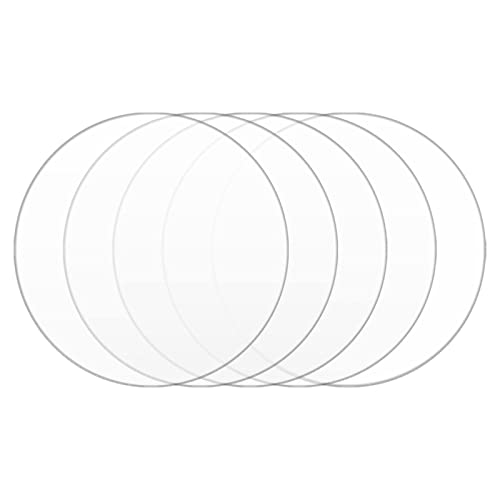 5 runde, klare Acrylplatten for Dekorationen, Büroschilder, Untersetzer, Hochzeiten und andere DIY-Projekte.(110x2mm) von WAWPU