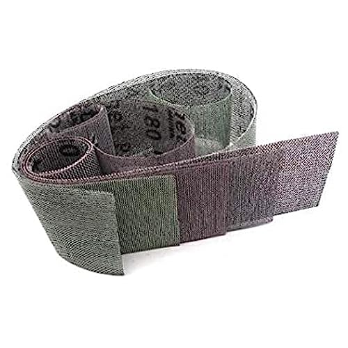 70 x 400 mm Klett-Metallschleifstreifen, staubfreies Schleifen mit Netz for die Handhabung, Schwingschleifer, 10 Stück(240grit) von WAWPU